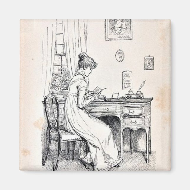 Elizabeth Reading Jane's Letters Magnet (Front)