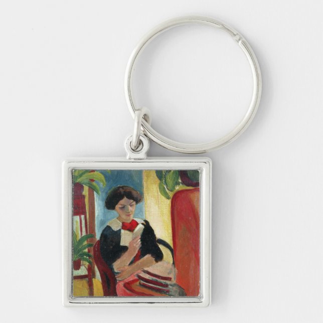 Elizabeth Reading Keychain (Front)
