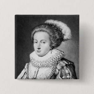 Elizabeth Stuart, Queen of Bohemia 2 Inch Square Button