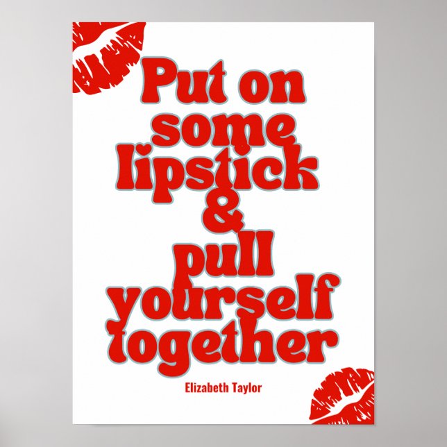 Elizabeth Taylor Inspirational Motivational Quotes Poster (Front)