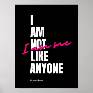 Elizabeth Taylor Self Love Inspirational Quote Poster
