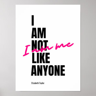 Elizabeth Taylor Self Love Inspirational Quote Poster