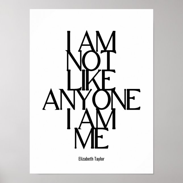 Elizabeth Taylor Self Love Inspirational Quote Poster (Front)