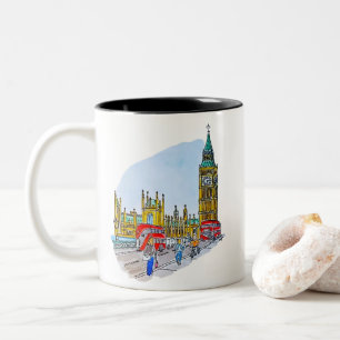 Elizabeth Tower, aka Big Ben Two-Tone Coffee Mug