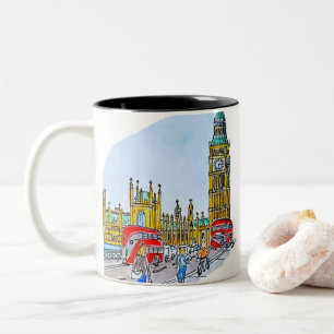 Elizabeth Tower, aka Big Ben Two-Tone Coffee Mug