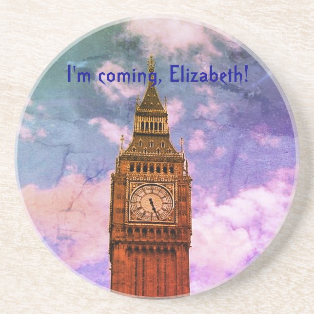 Elizabeth Tower Sandstone Coaster (Front)