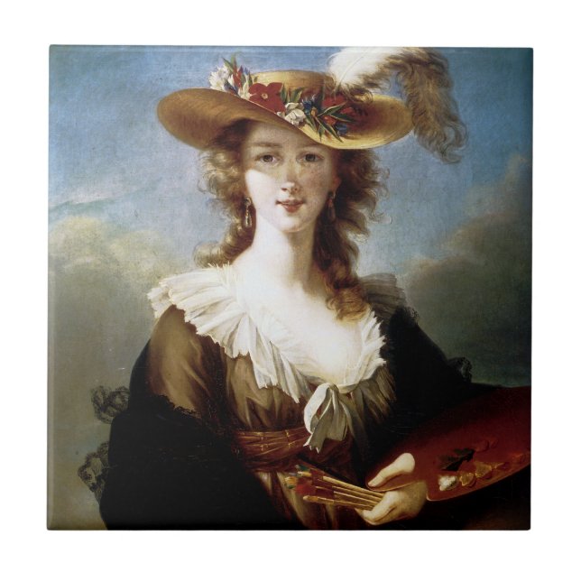Elizabeth Vigee-Le Brun ~ Self Portrait Tile (Front)