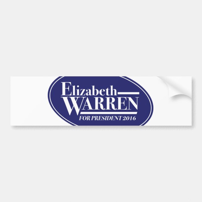 Elizabeth Warren 2016 bumper sticker (Front)