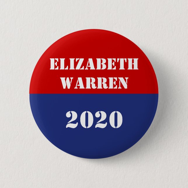 Elizabeth Warren - 2020 2 Inch Round Button (Front)