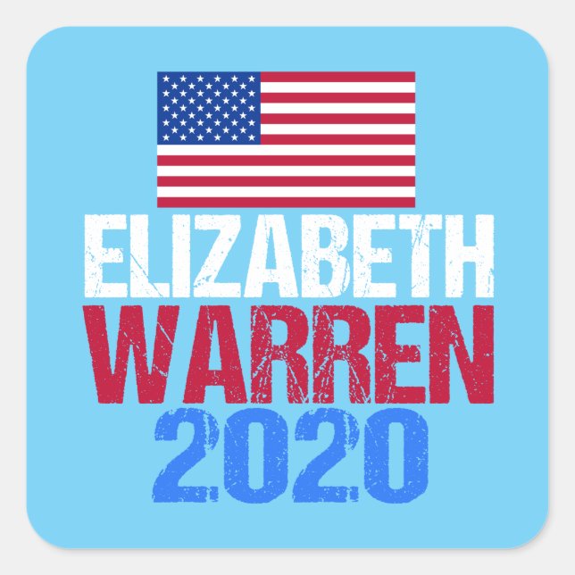 Elizabeth Warren 2020 Square Sticker (Front)