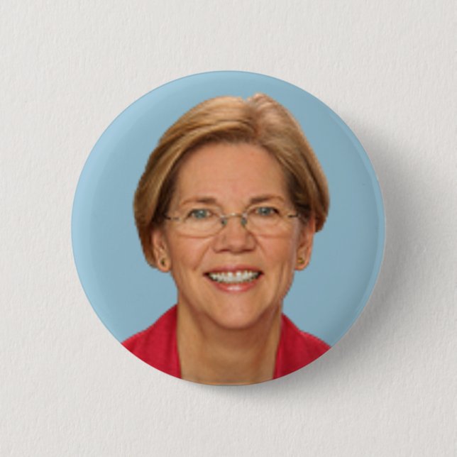 elizabeth warren 2 inch round button (Front)