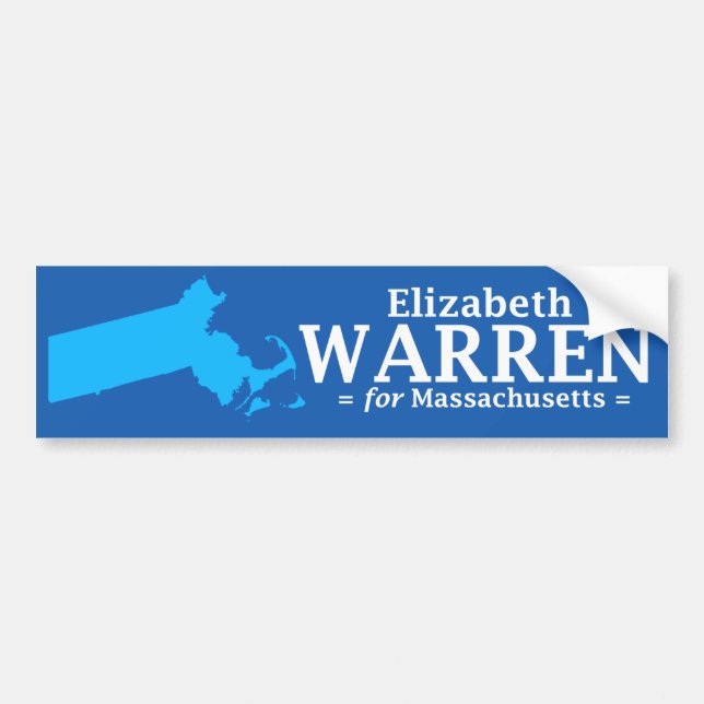 Elizabeth Warren for Massachusetts Bumper Sticker (Front)