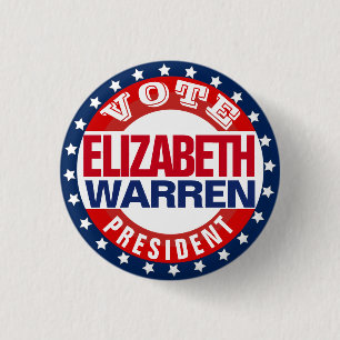 Elizabeth Warren for President 1 Inch Round Button