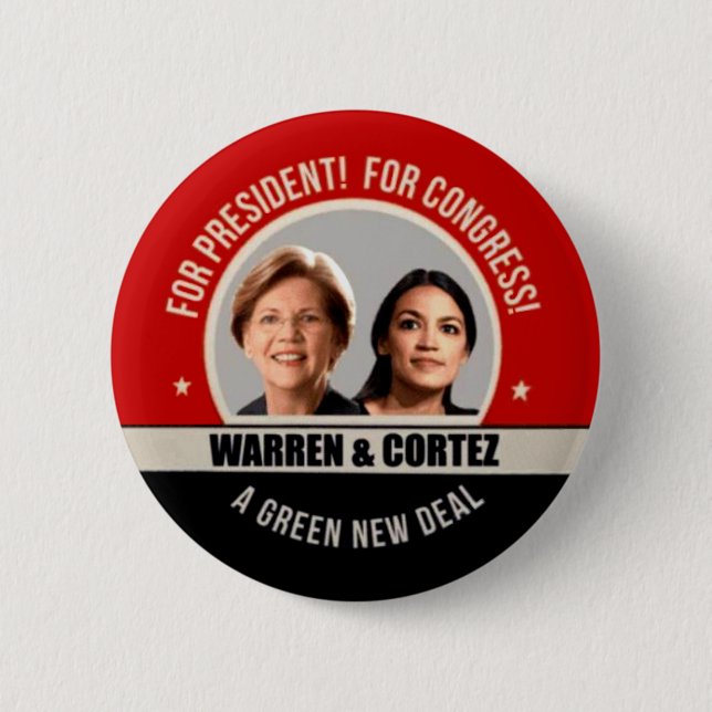 Elizabeth Warren for President 2020 2 Inch Round Button (Front)