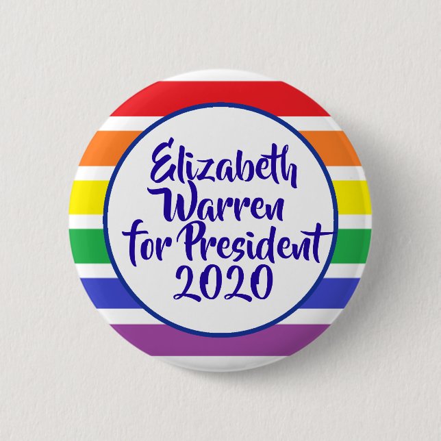 Elizabeth Warren for President 2020 2 Inch Round Button (Front)