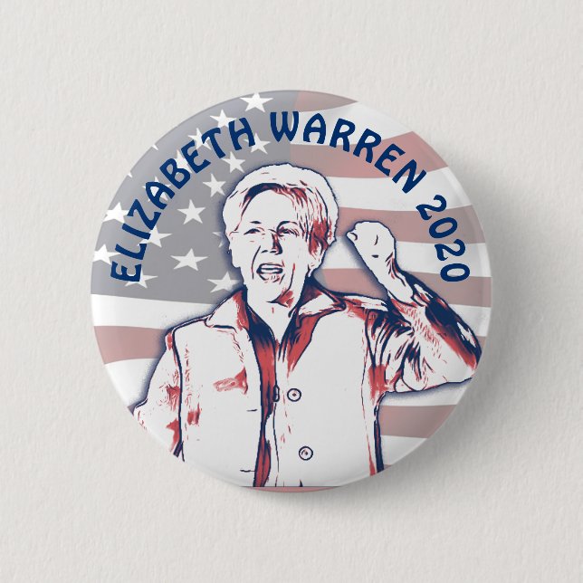 Elizabeth Warren for President 2020 Election 2 Inch Round Button (Front)