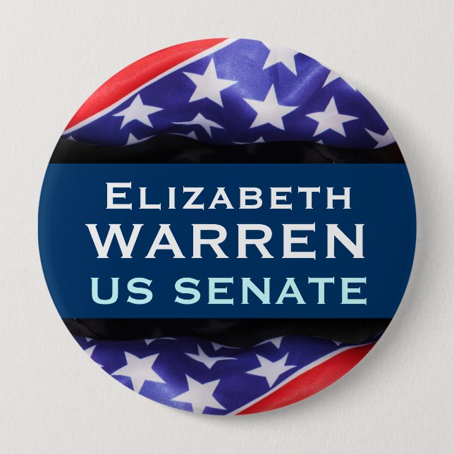 Elizabeth WARREN US Senate Campaign Button (Front)