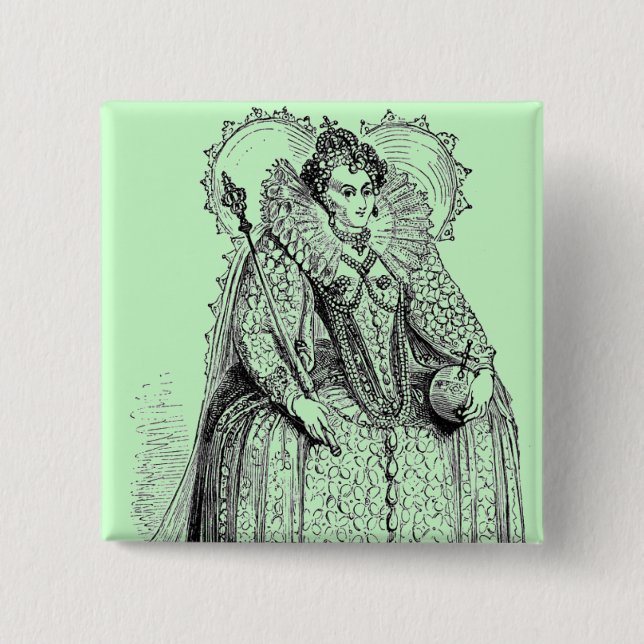 Elizabethan Clothing 2 Inch Square Button (Front)