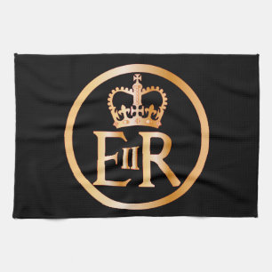 Elizabeth's Reign Emblem Kitchen Towel