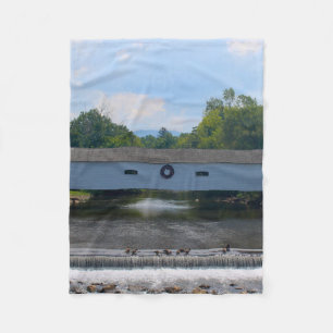 Elizabethton Covered Bridge Fleece Blanket