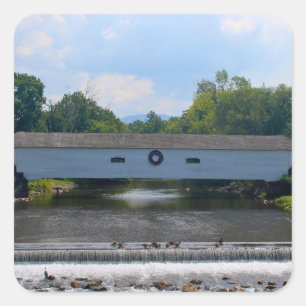 Elizabethton Covered Bridge Square Sticker