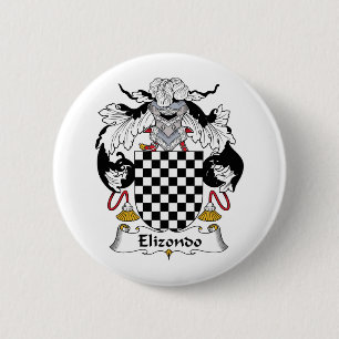 Elizondo Family Crest 2 Inch Round Button