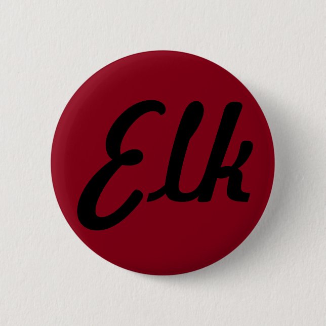 Elk 2 Inch Round Button (Front)