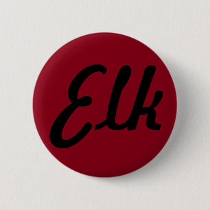 Elk 2 Inch Round Button