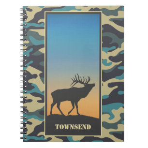 Elk and Camo spiral Notebook