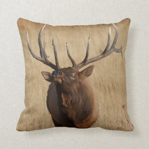 elk and eye bulging throw pillow