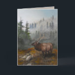 "Elk Art" by Jason Street 5" x 7" Card<br><div class="desc">This is a painting I did a couple years ago. He hasn't been available on print until now,  2025. It makes a great card for the big game animal lovers. I particularly like the inside design of this card. Great card for him.</div>