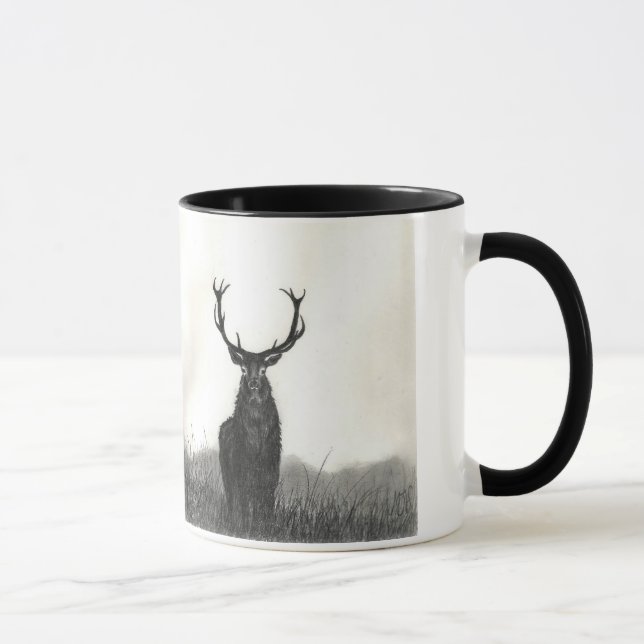 Elk Art Wild Animals Contrast Coffee Mug (Right)