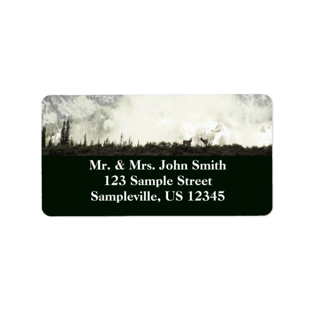 Elk at Grand Teton National Park Photography Label (Front)