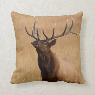 elk charging throw pillow
