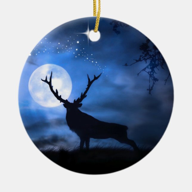 Elk Christmas Ornament (Front)