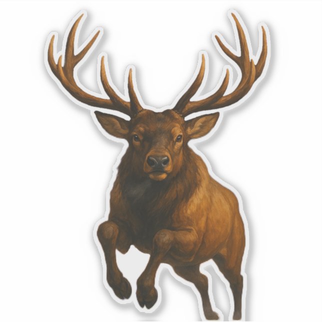 Elk Cut-out Sticker (Front)