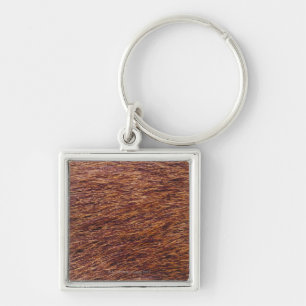 Elk fur keychain