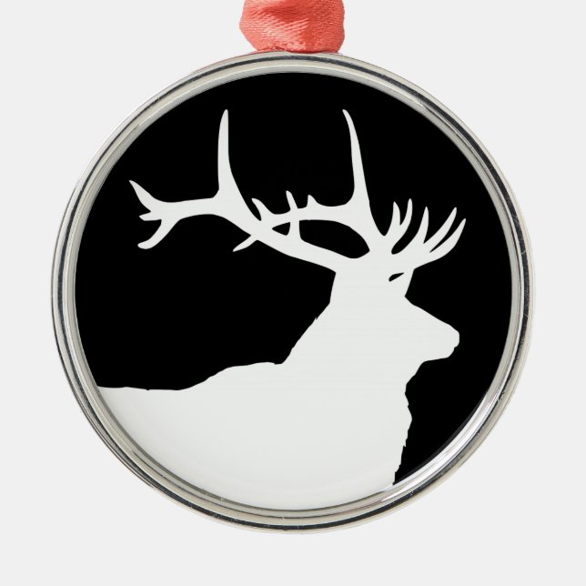 Elk Head Metal Ornament (Front)