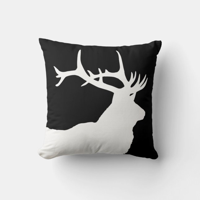 Elk Head Throw Pillow (Front)