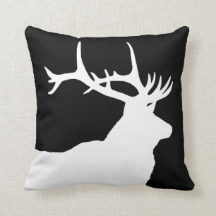 Elk Head Throw Pillow