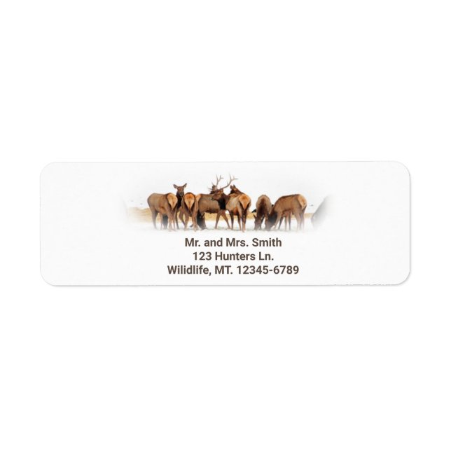 Elk Herd Feeding Return Address Label (Front)