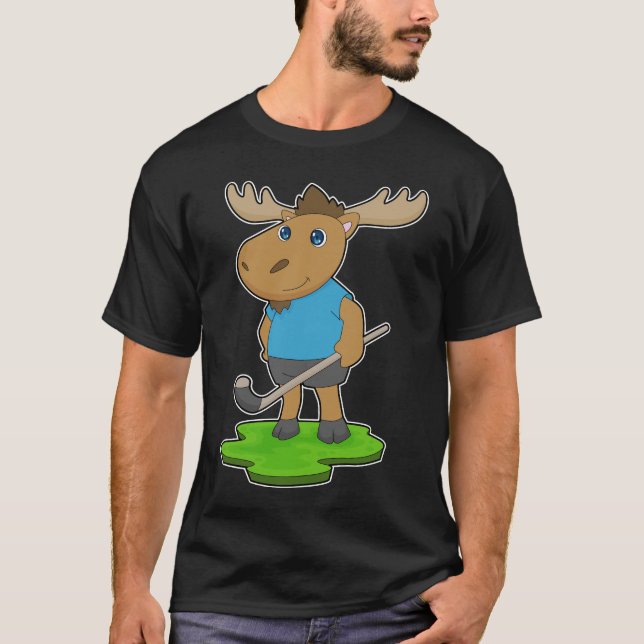 Elk Hockey Hockey stick T-Shirt (Front)