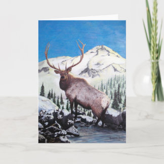 Elk Holiday Card - Customizeable