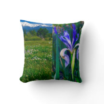Elk Horn Iris Fields Pillow
