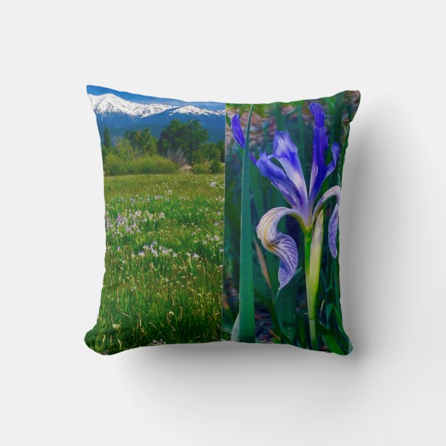 Elk Horn Iris Fields Pillow (Front)