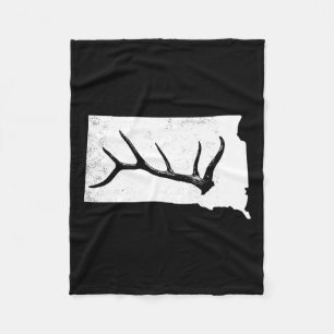 Elk Hunting Elkaholic Antler Funny Elk Hunter Gift Fleece Blanket