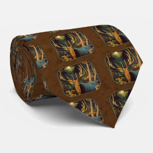 Elk Hunting Trophy Bull Brown Tie