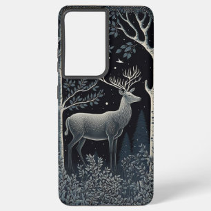 Elk In The Midnight Woods Samsung Galaxy Case