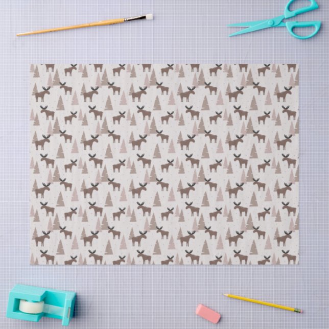 Elk In Winter Tissue Paper (Craft)