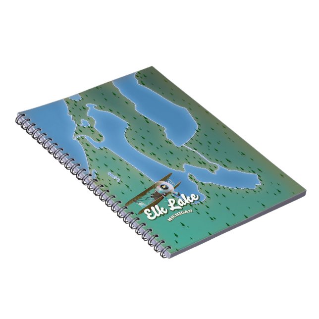 Elk Lake Michigan map Notebook (Right Side)